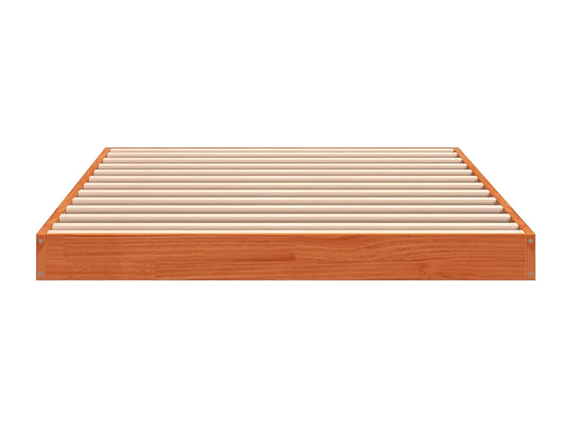 Cadre de lit cire marron 100x200 cm bois de pin massif