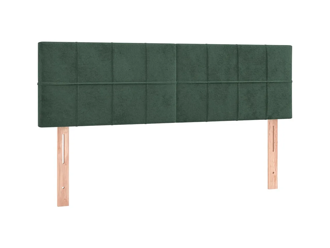 Lit à sommier tapissier et matelas Vert foncé 140x200cm Velours