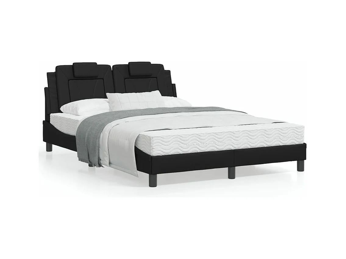 Bedframe "Viana" zonder matras kunstleer zwart 140x190 cm