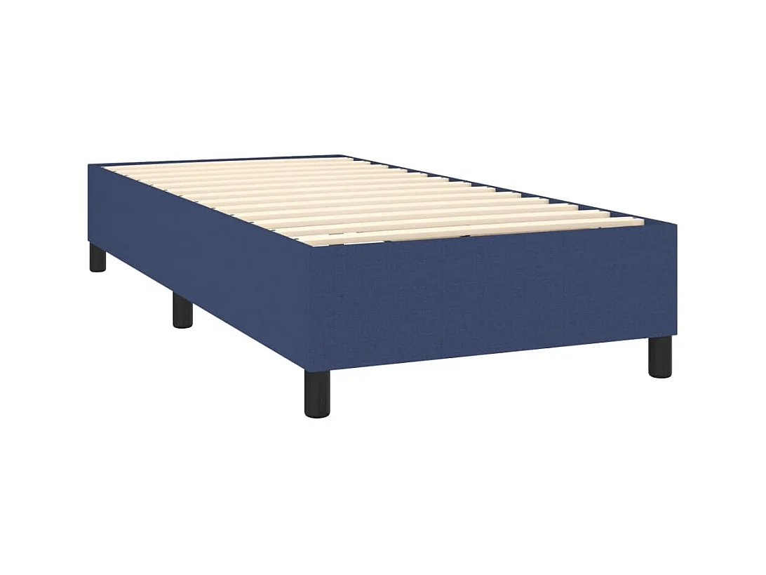 Lit à sommier tapissier avec matelas Bleu 90x190 cm Tissu