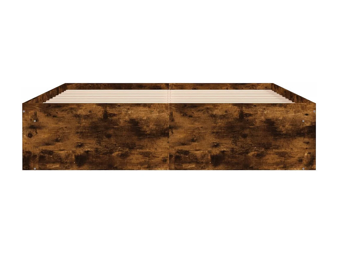 Estructura de cama roble ahumado 160x200 cm