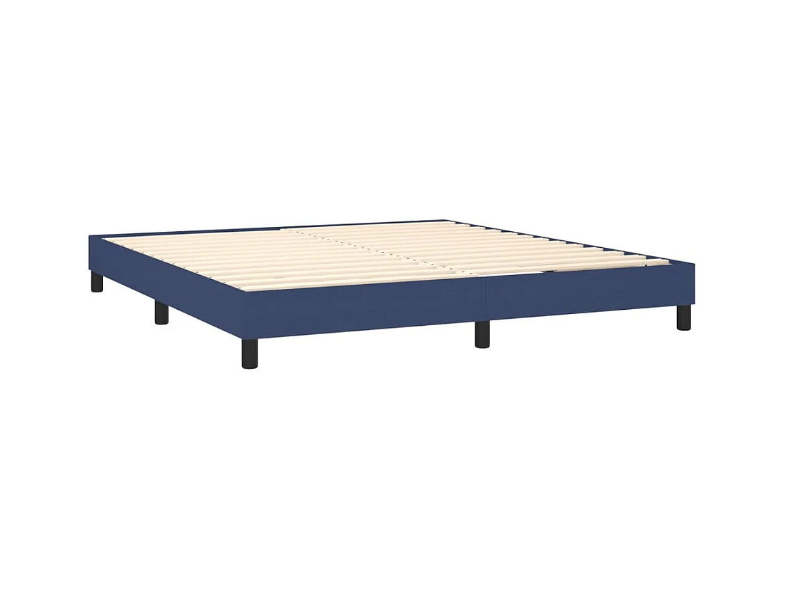 Lit à sommier tapissier avec matelas Bleu 160x200 cm Tissu