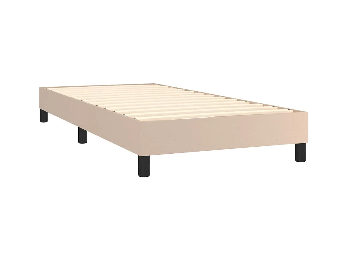Lit à sommier tapissier avec matelas Cappuccino 100x200 cm