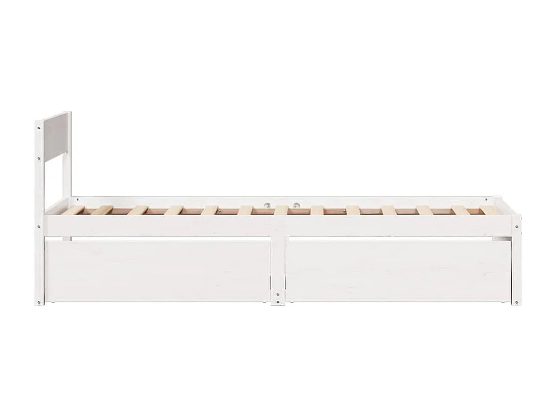 Estructura cama con cajones madera maciza pino blanco 100x200cm