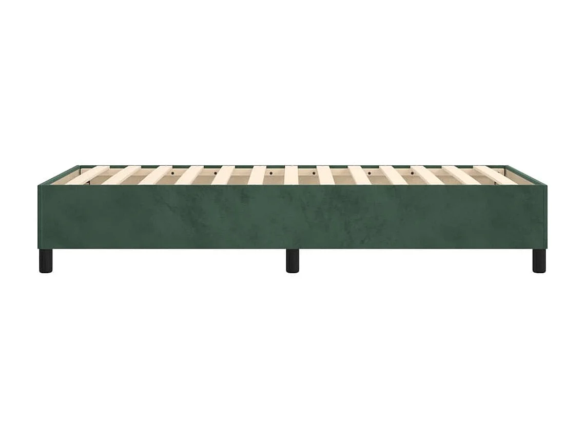Estructura de cama box spring terciopelo verde oscuro 80x200 cm