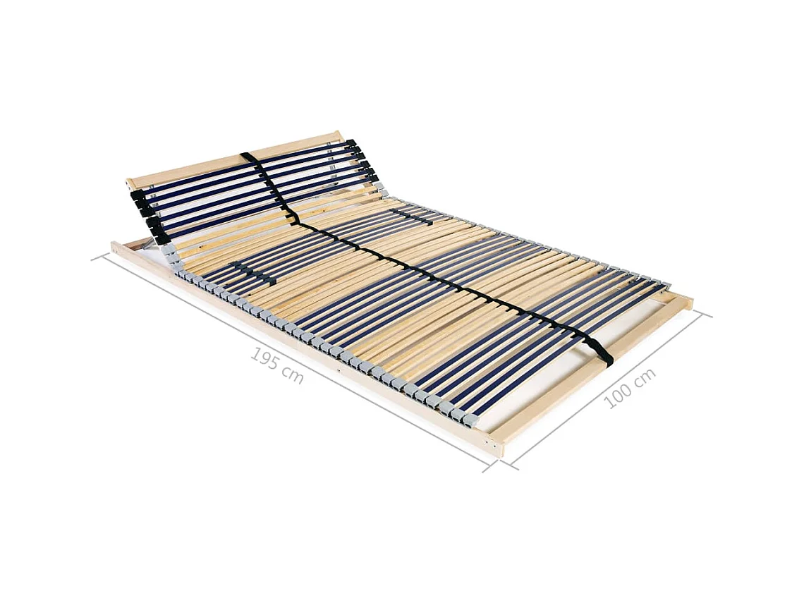 Somier de láminas con 42 listones de 7 regiones 100x200 cm