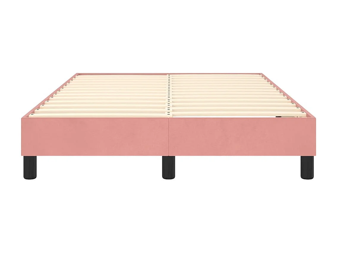Estrutura de cama com molas 120x200 cm veludo rosa
