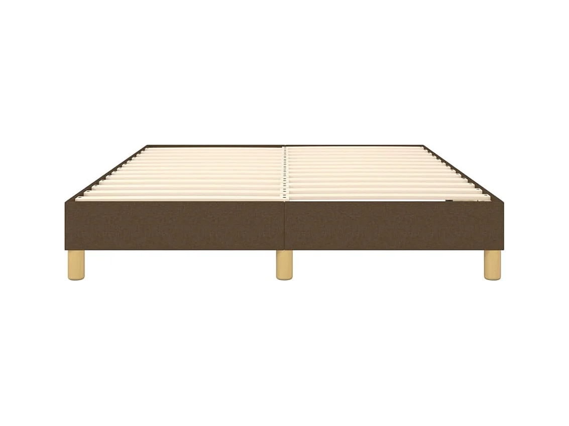Sommier à lattes de lit Marron foncé 140x190 cm Tissu