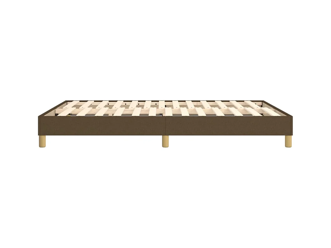 Sommier à lattes de lit Marron foncé 140x190 cm Tissu