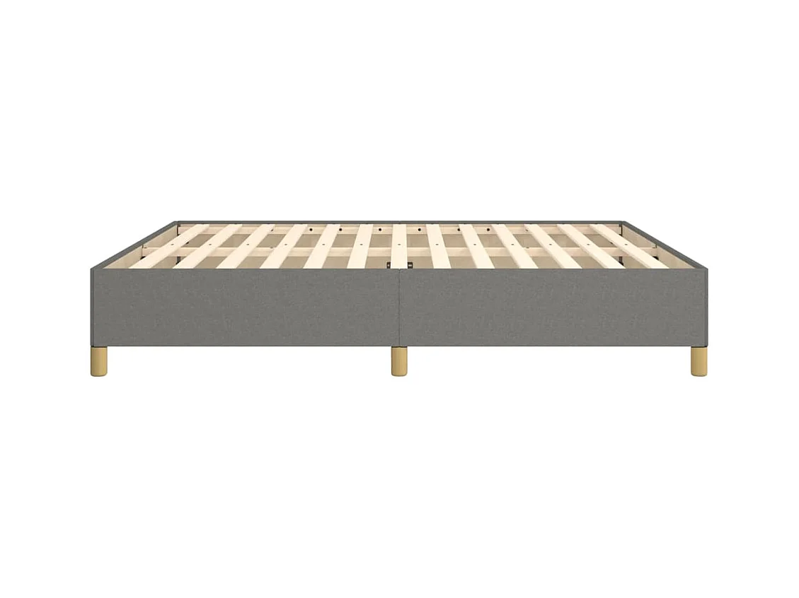 Estrutura de cama com molas 160x200 cm tecido cinza-escuro