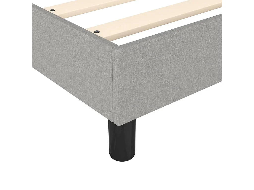 Estrutura de cama com molas 100x200 cm tecido cinza-claro