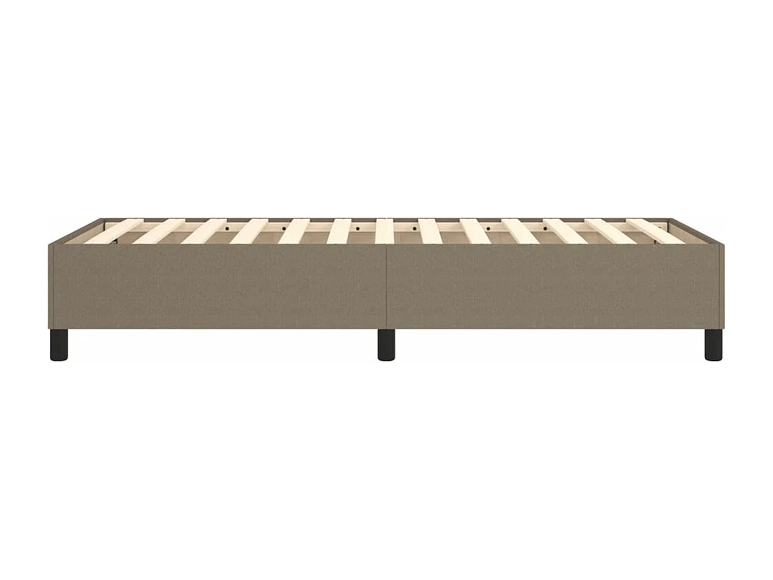 Estructura de cama box spring tela gris taupe 80x200 cm