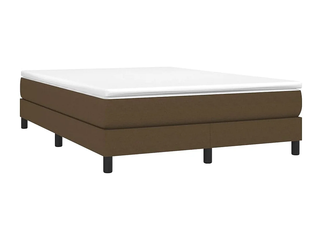 Estructura de cama box spring tela marrón 140x190 cm