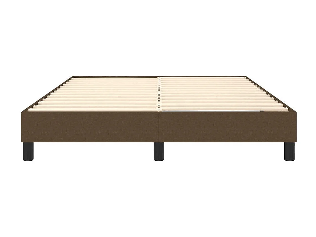 Estructura de cama box spring tela marrón 140x190 cm
