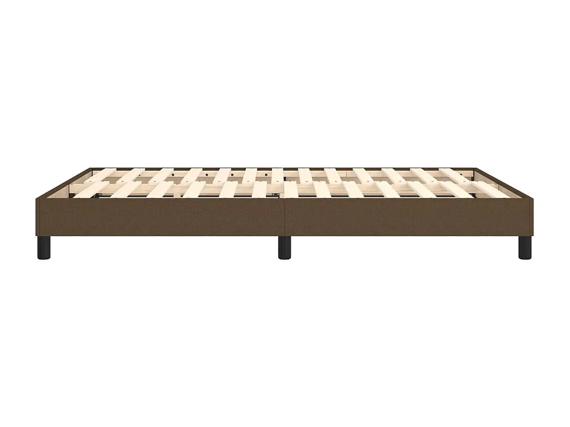 Estructura de cama box spring tela marrón 140x190 cm