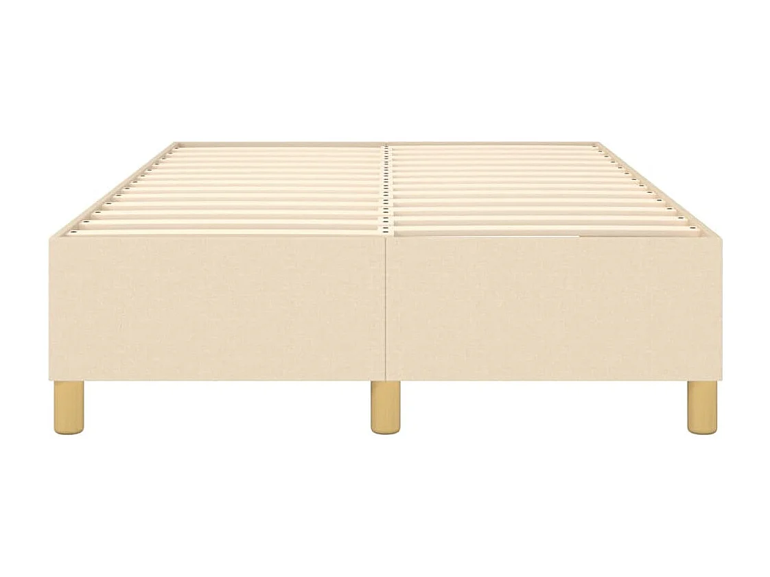 Estrutura de cama com molas 120x200 cm tecido cor crème