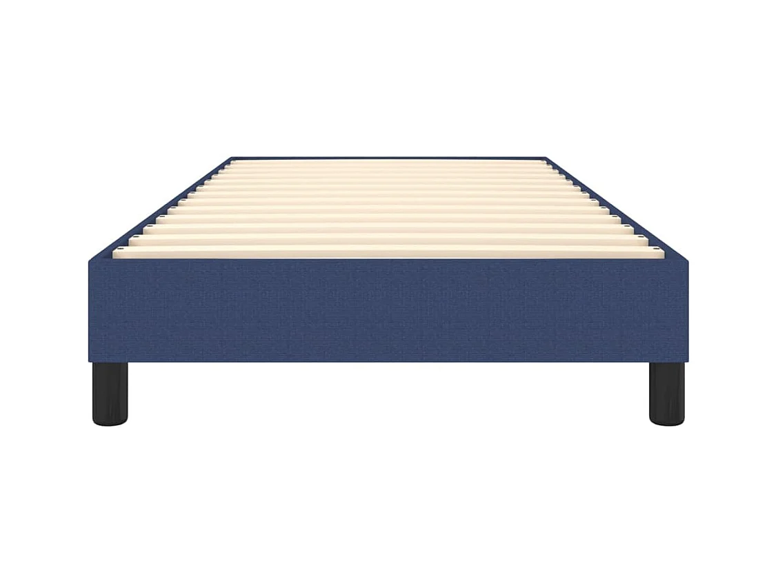 Estructura de cama box spring tela azul 90x200 cm