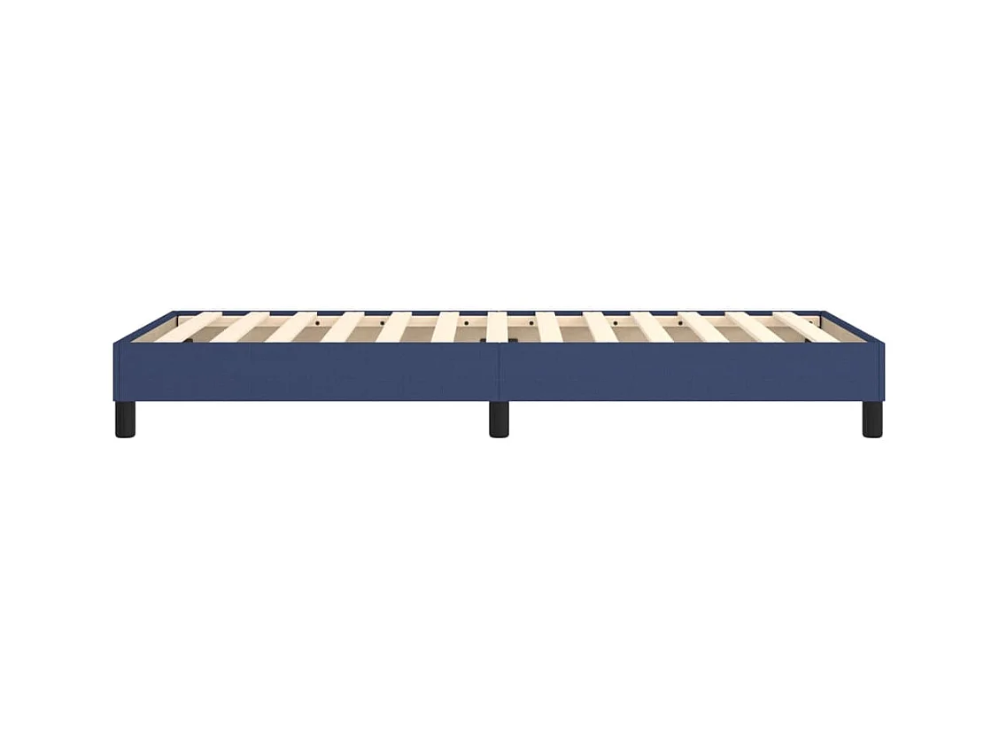 Estructura de cama box spring tela azul 90x200 cm
