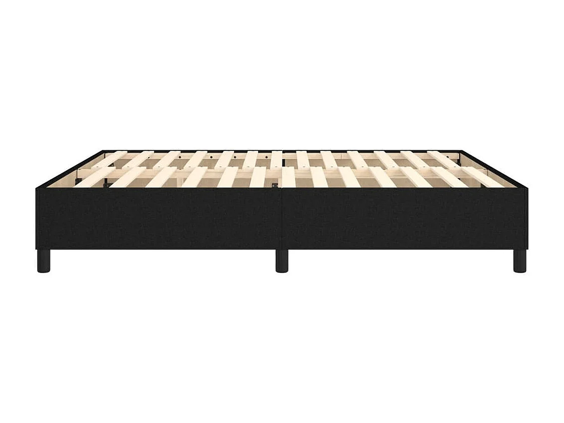Sommier à lattes de lit Noir 160x200 cm Tissu