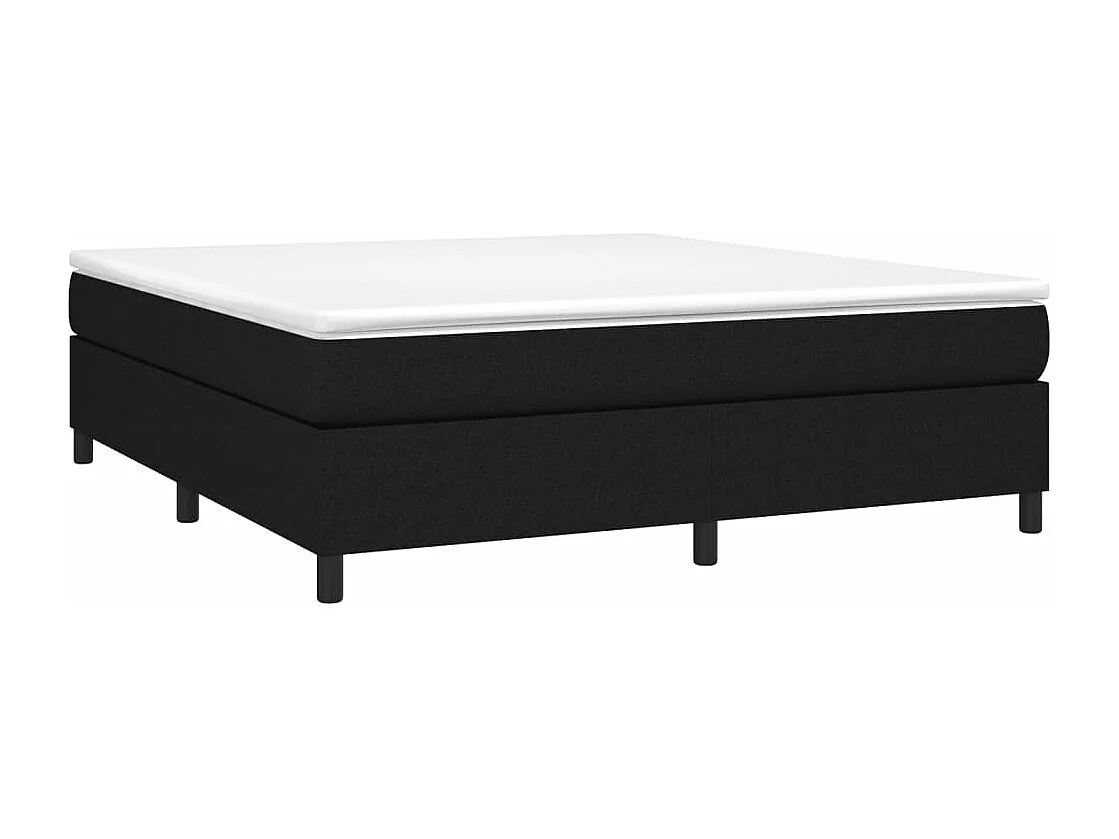 Estrutura de cama com molas 160x200 cm tecido preto