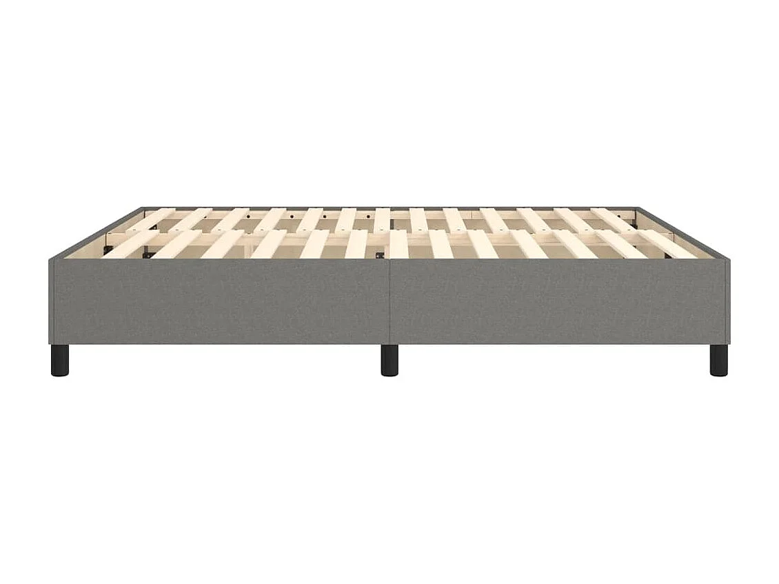 Estrutura de cama com molas 160x200 cm tecido cinza-escuro