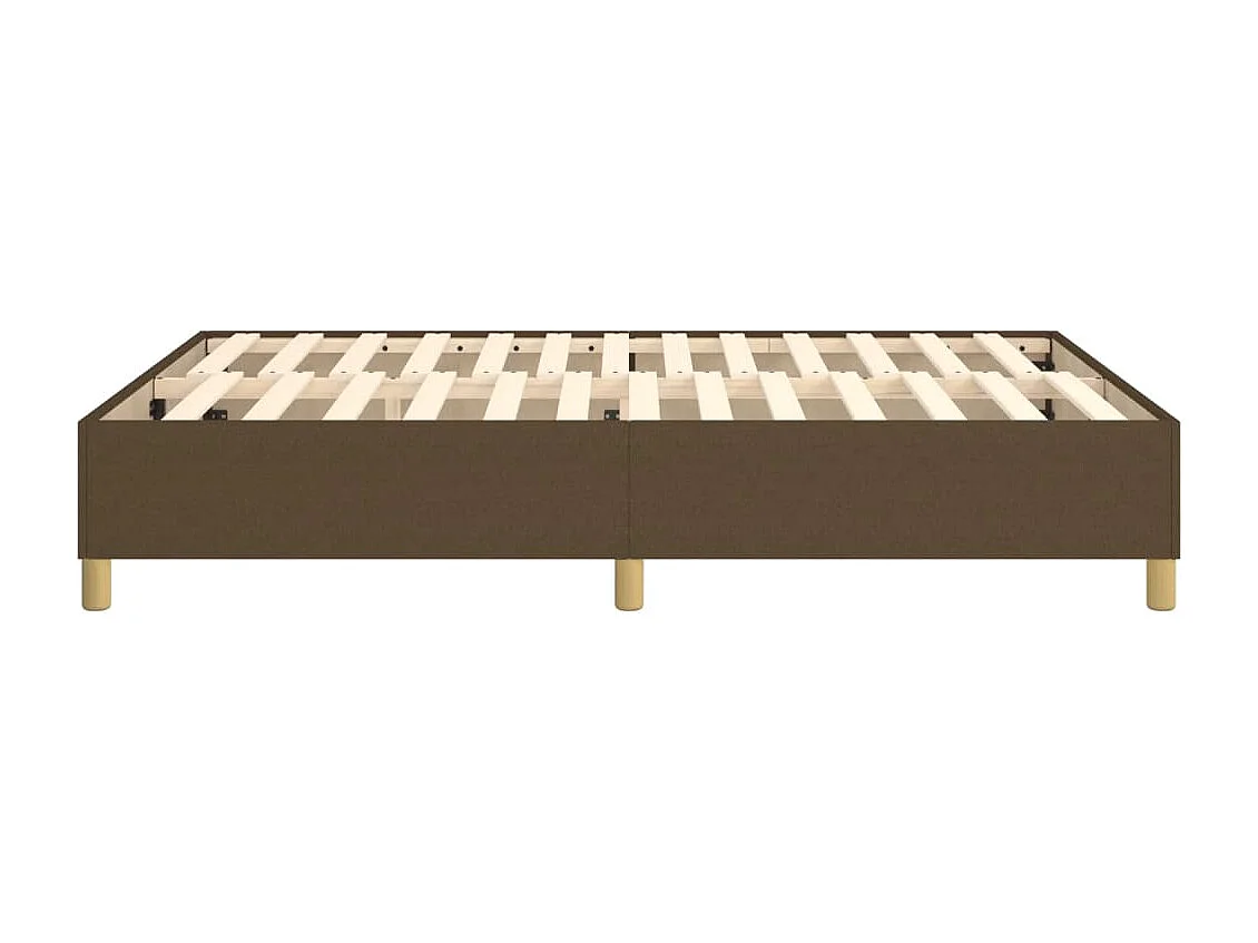 Bedframe zonder matras stof donkerbruin 140x190 cm