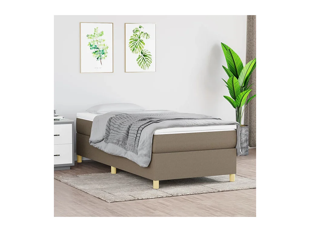 Sommier à lattes de lit Taupe 90x190 cm Tissu
