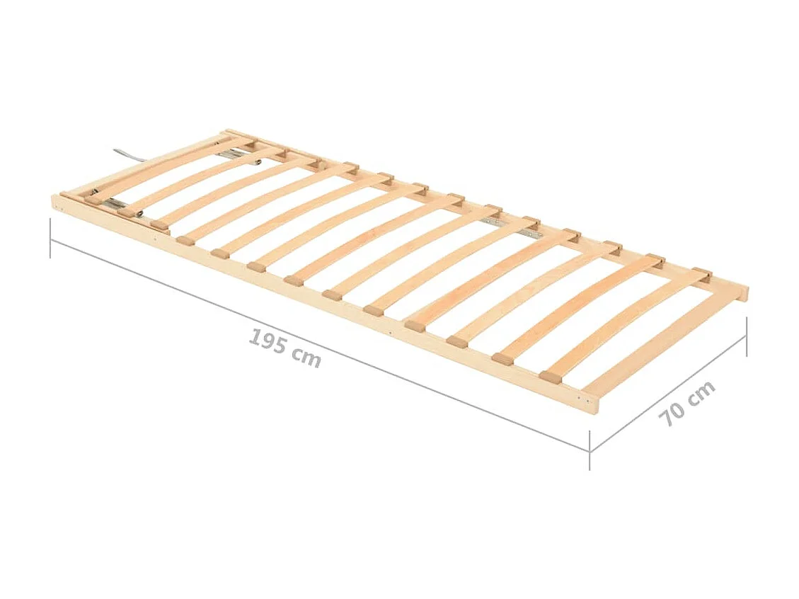 Somier de láminas con cabezal ajustable de 13 listones 70x200cm