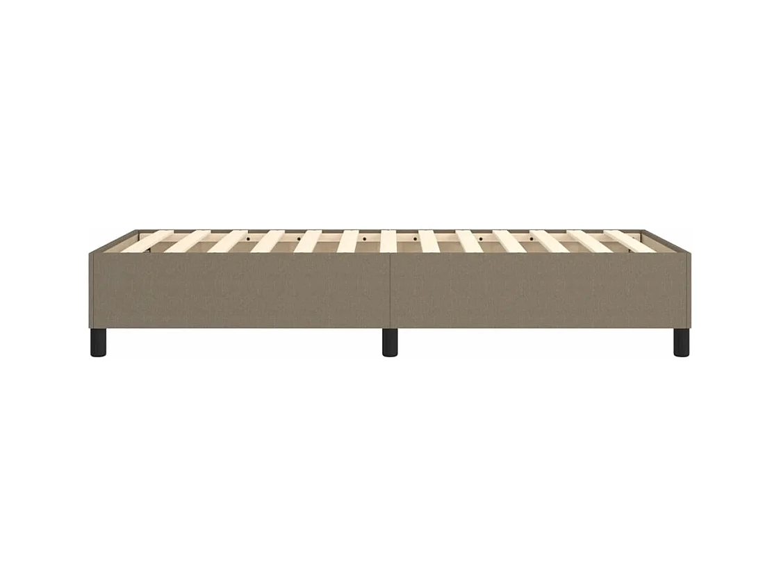 Estructura de cama box spring tela gris taupe 90x200 cm