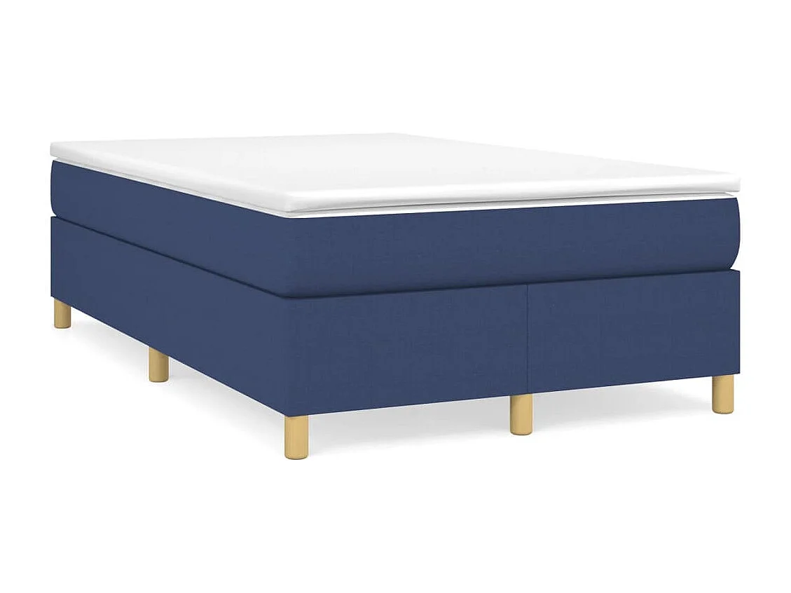 Estructura de cama box spring tela azul 120x200 cm
