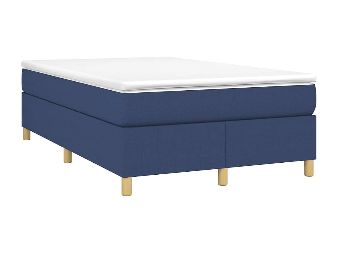 Estructura de cama box spring tela azul 120x200 cm