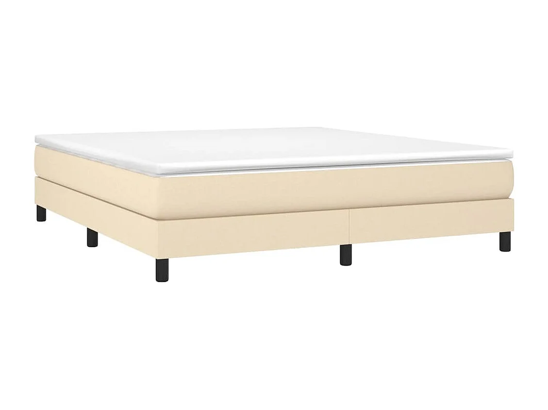 Bedframe zonder matras stof crèmekleurig 180x200 cm