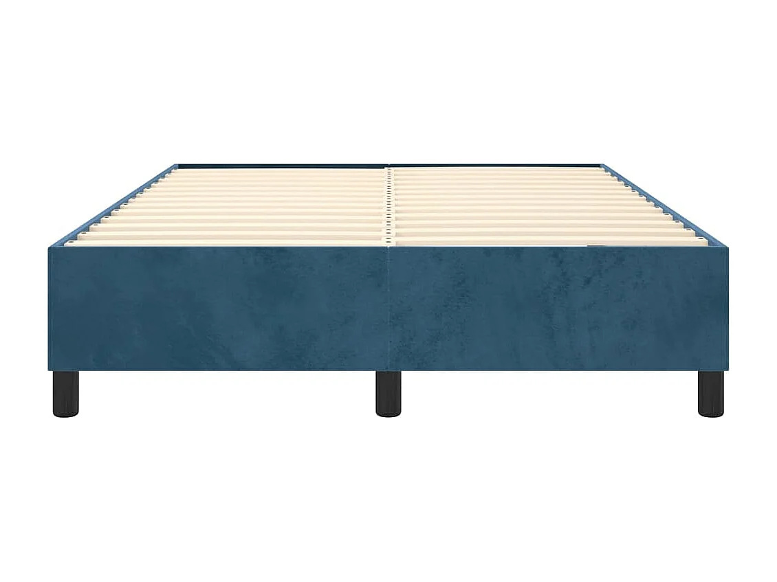 Bedframe zonder matras 140x190 cm fluweel donkerblauw