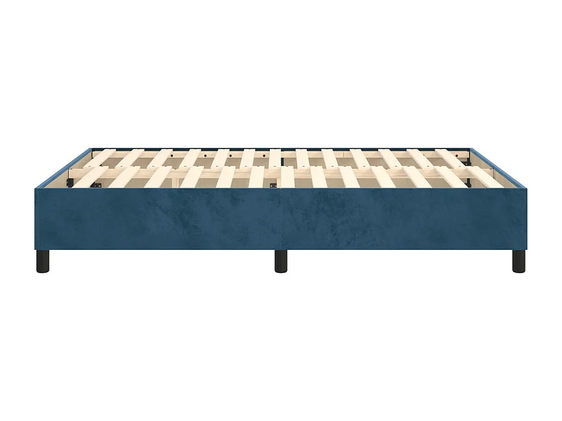 Estructura de cama box spring terciopelo azul oscuro 140x190 cm