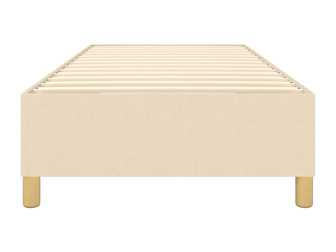Estrutura de cama com molas 90x200 cm tecido cor creme