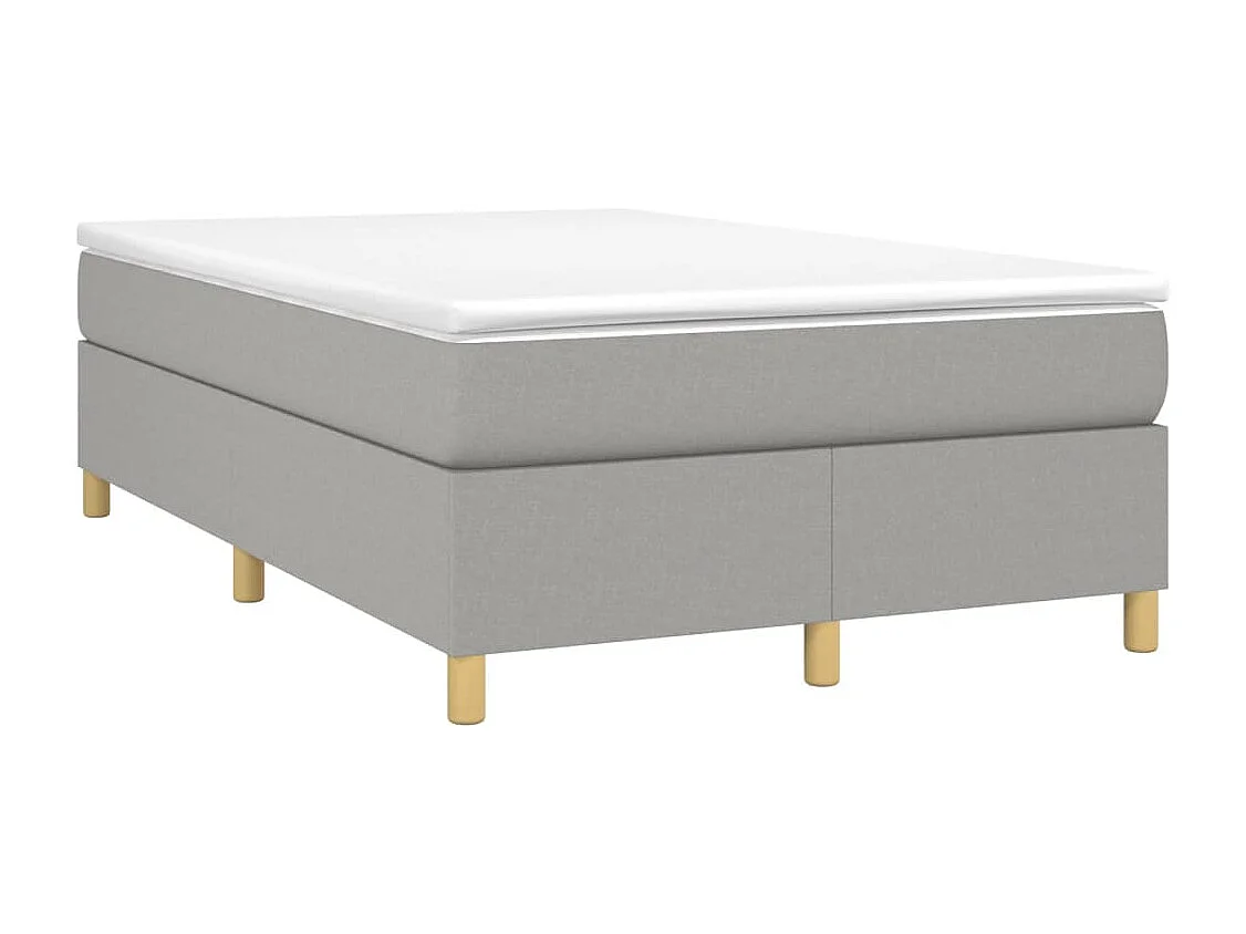 Estructura de cama box spring tela gris claro 120x200 cm