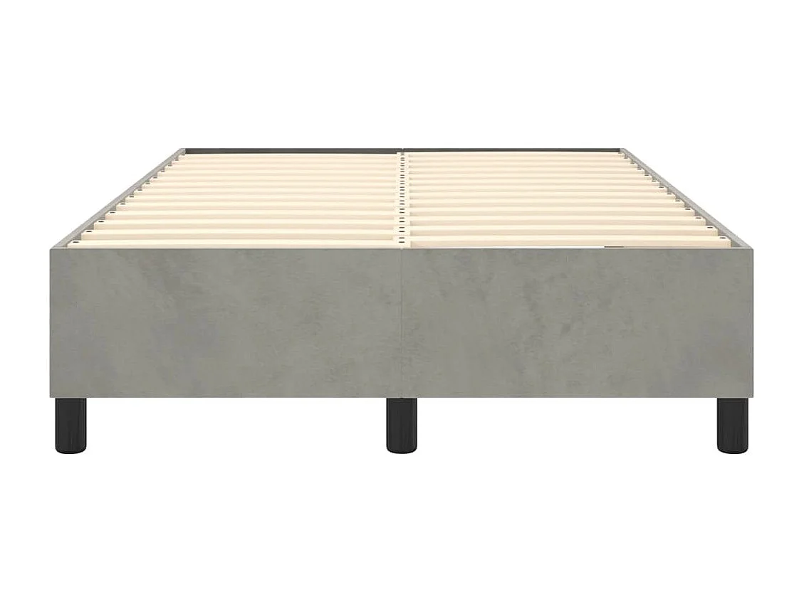 Estrutura de cama com molas 120x200 cm veludo cinza-claro