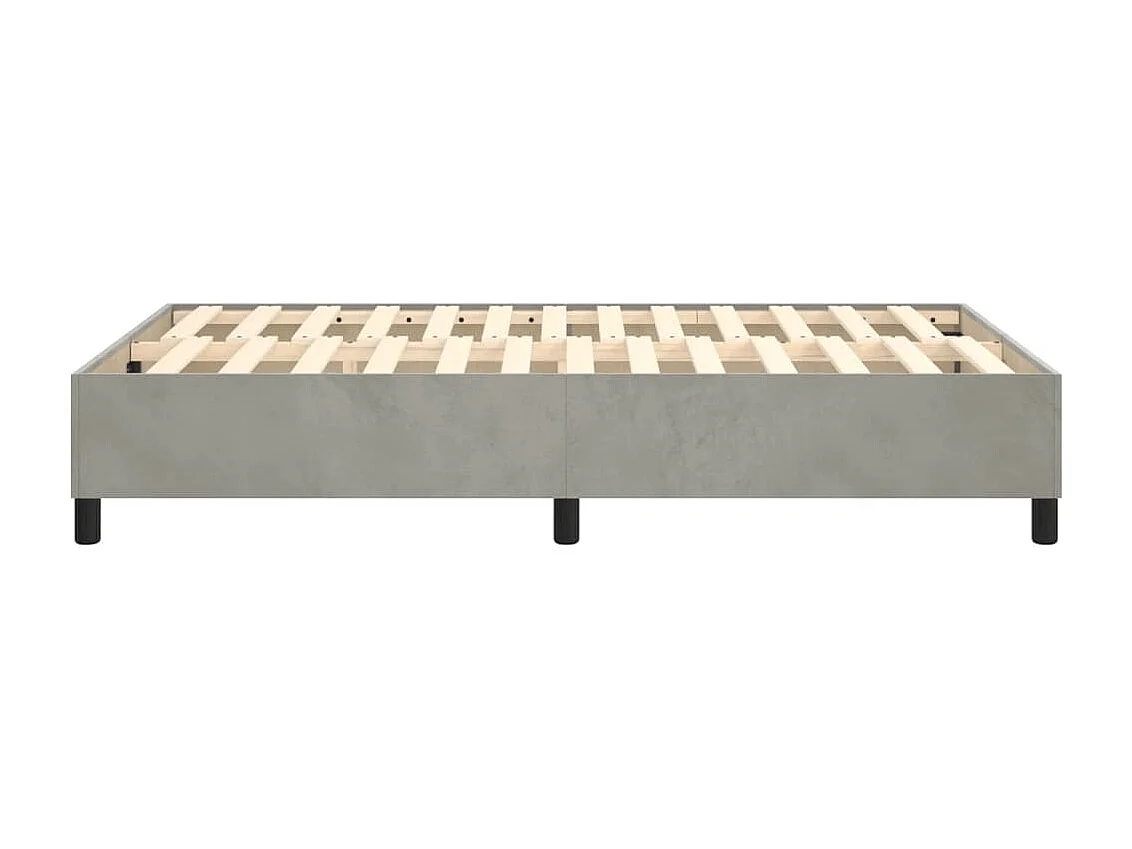Estrutura de cama com molas 120x200 cm veludo cinza-claro