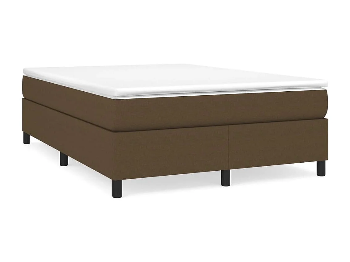 Estructura de cama box spring tela marrón 140x190 cm