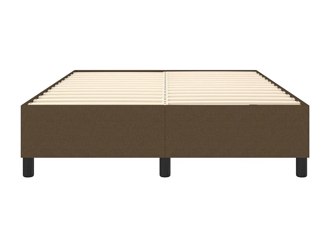 Estructura de cama box spring tela marrón 140x190 cm