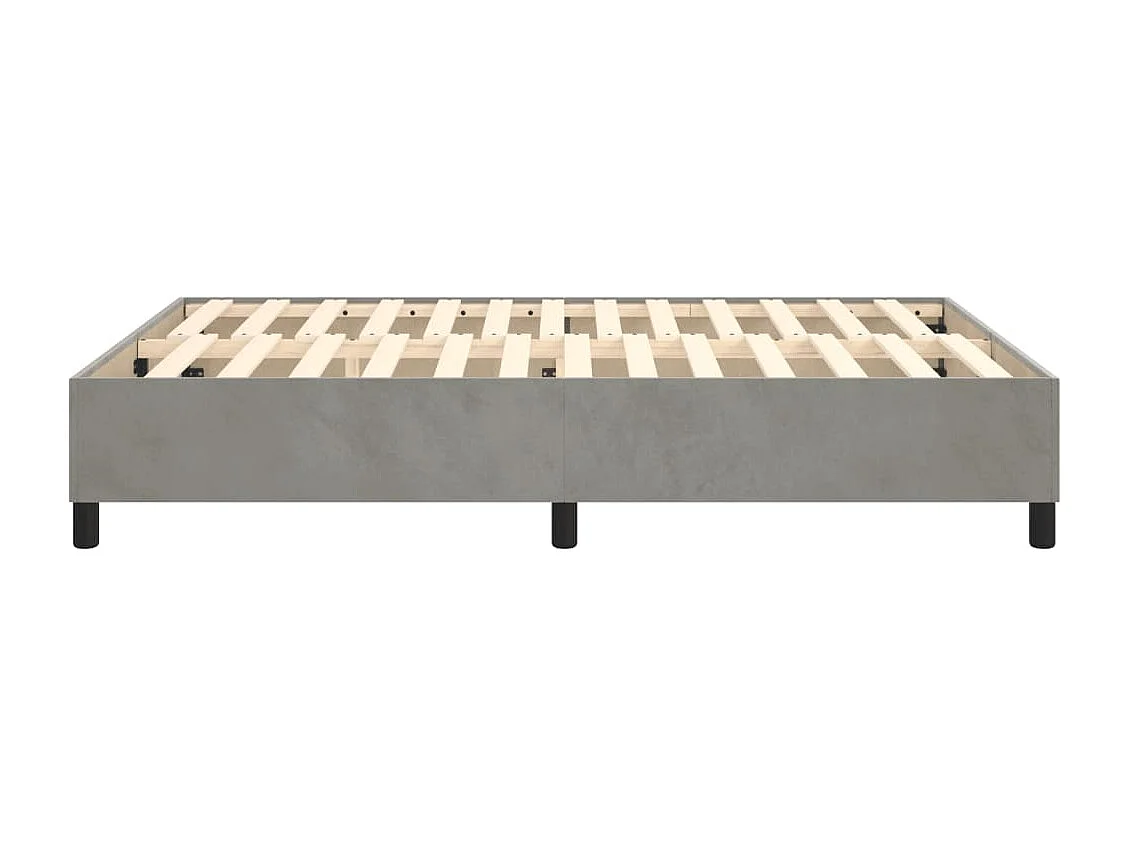 Sommier à lattes de lit Gris clair 140x200 cm Velours
