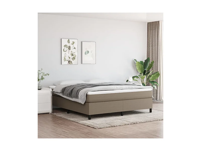 Sommier à lattes de lit Taupe 180x200 cm Tissu