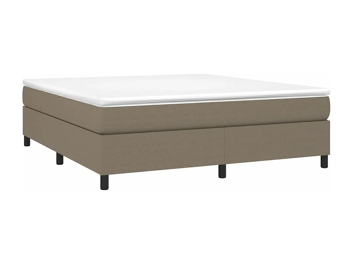 Estrutura de cama com molas 180x200 cm tecido cinza-acastanhado