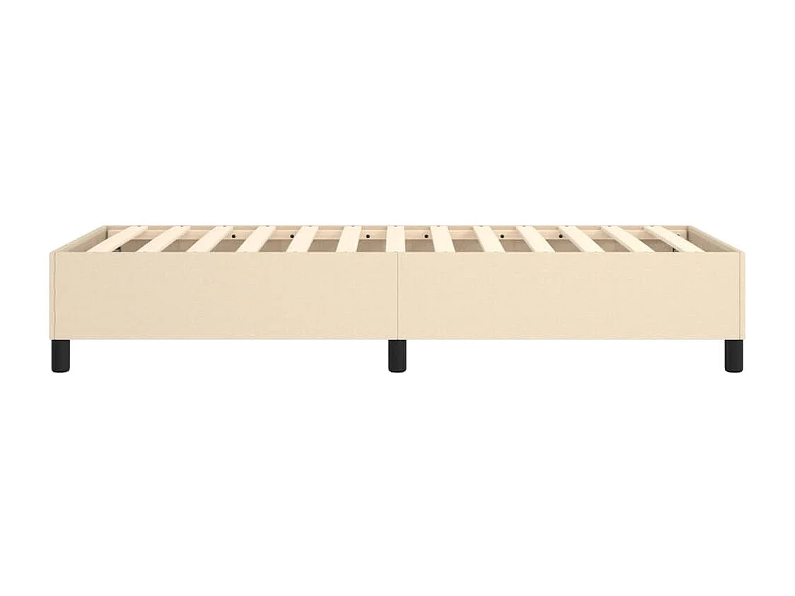 Estructura de cama box spring tela color crema 80x200 cm