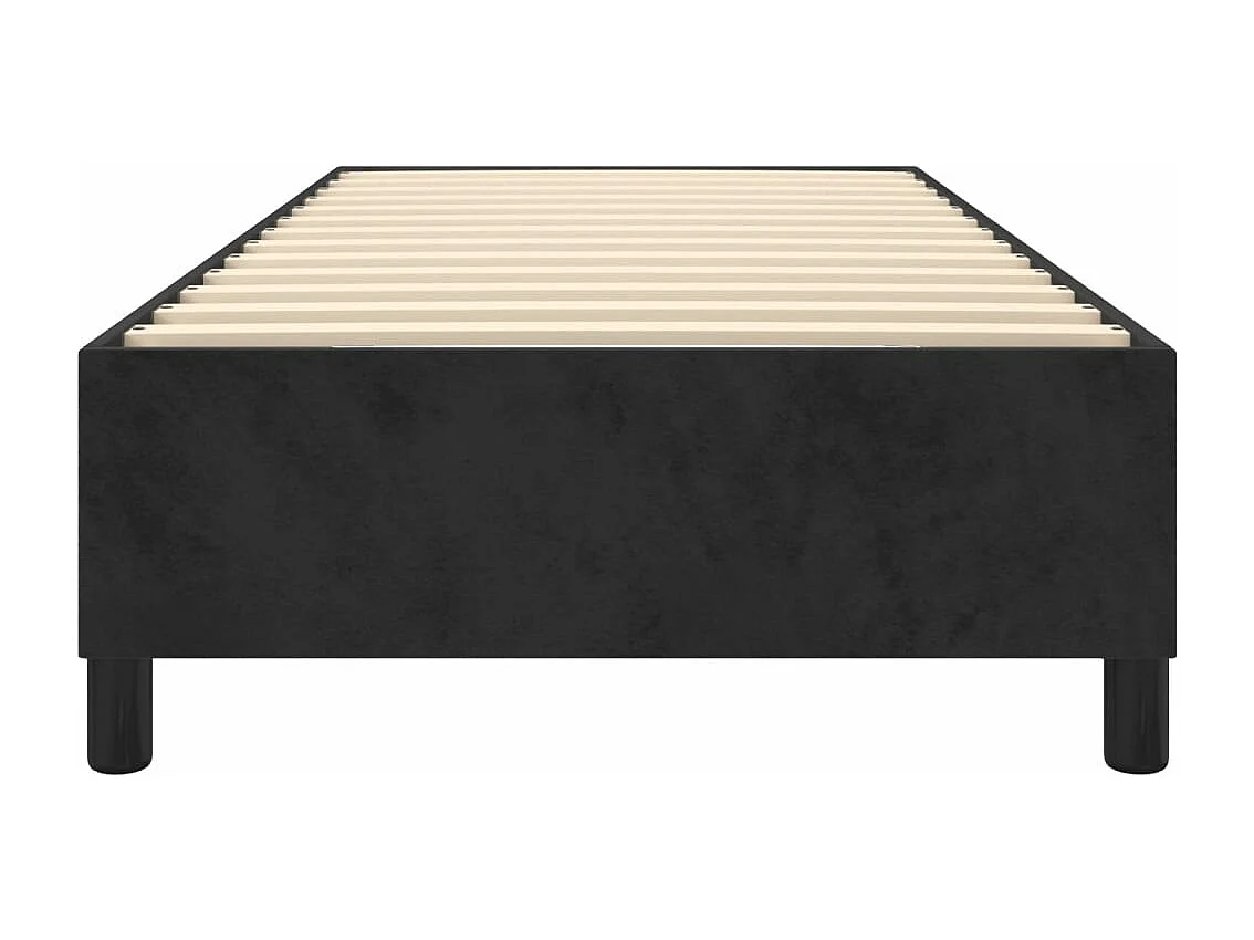 Sommier à lattes de lit Noir 100x200 cm Velours