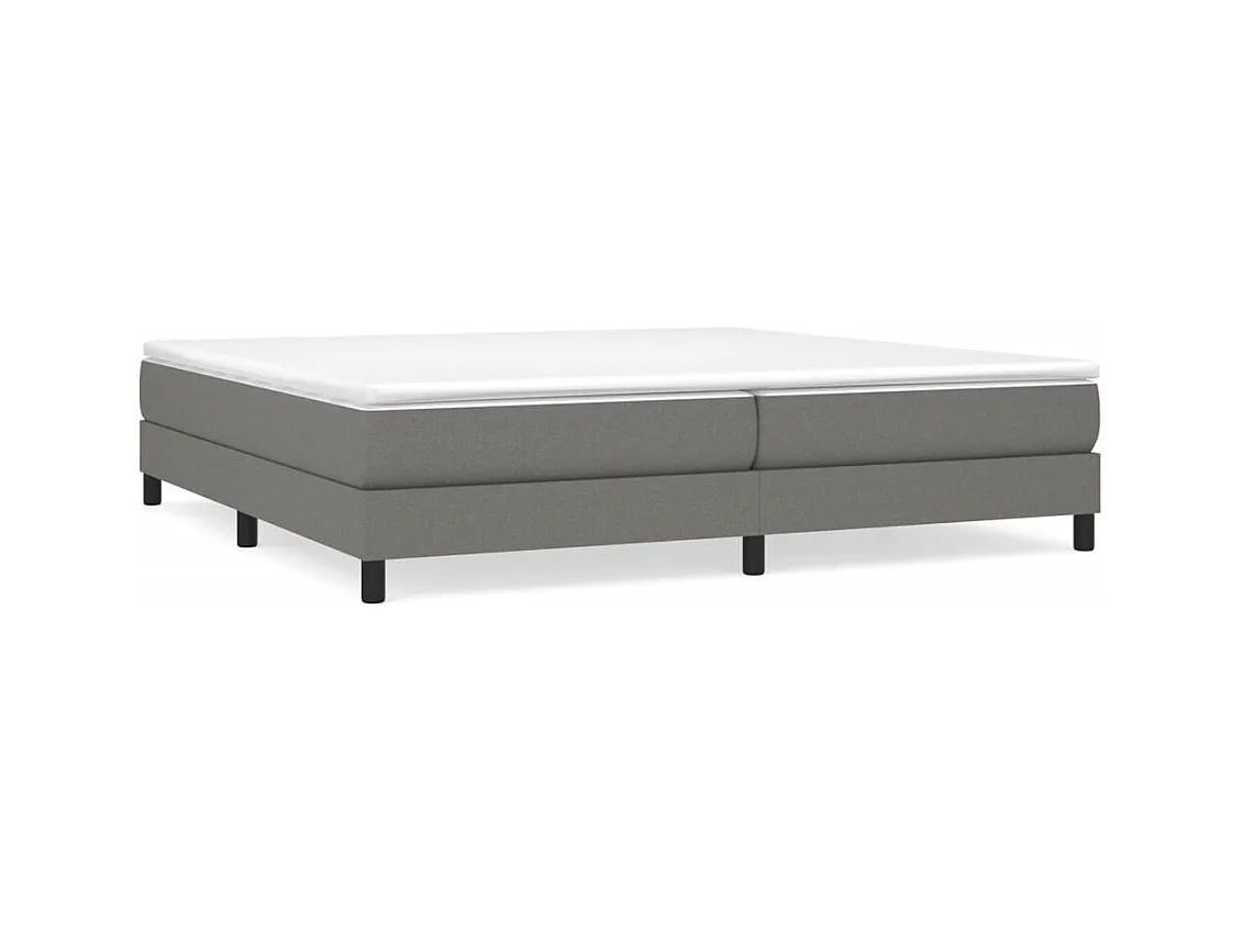 Sommier à lattes de lit Gris foncé 200x200 cm Tissu