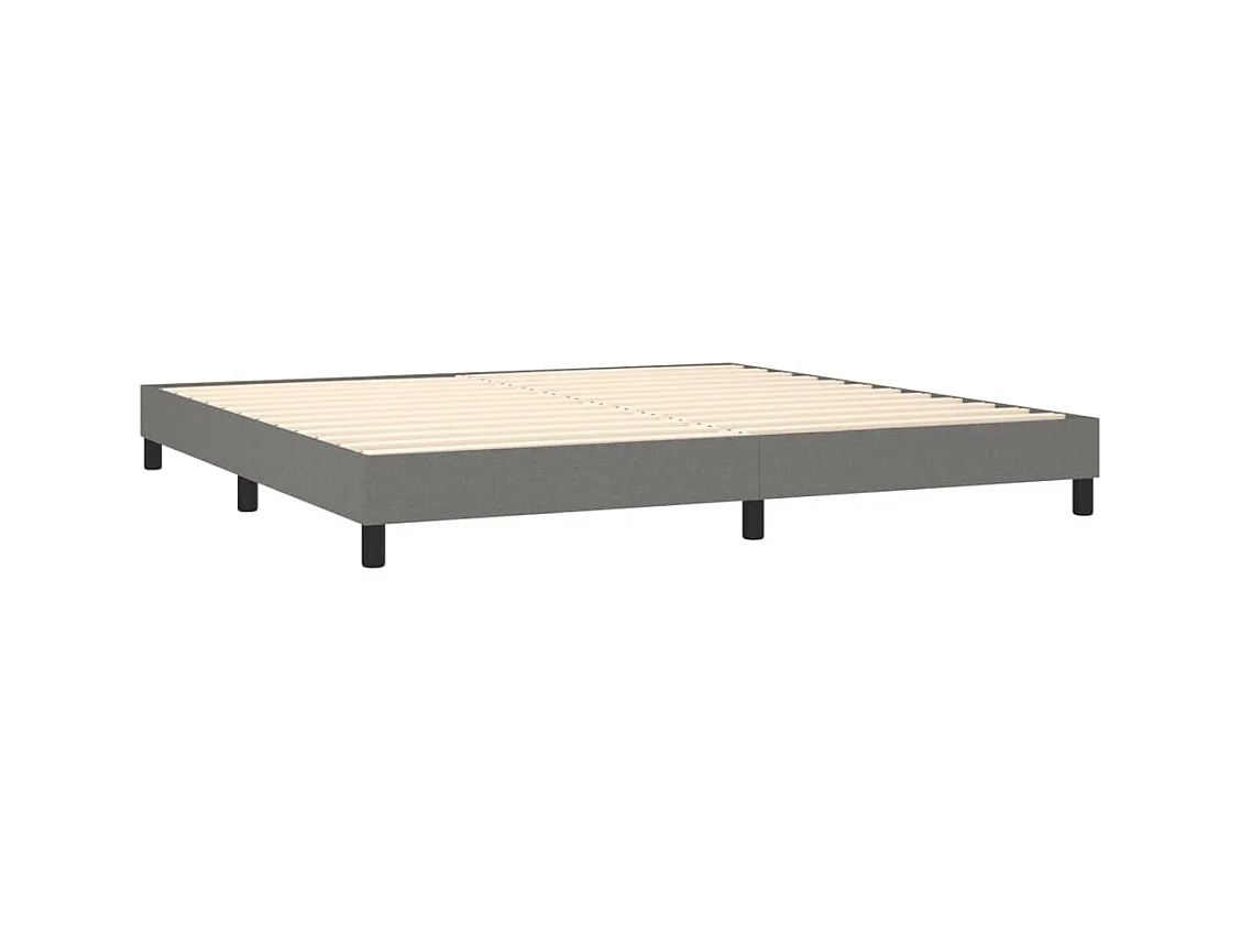 Sommier à lattes de lit Gris foncé 200x200 cm Tissu