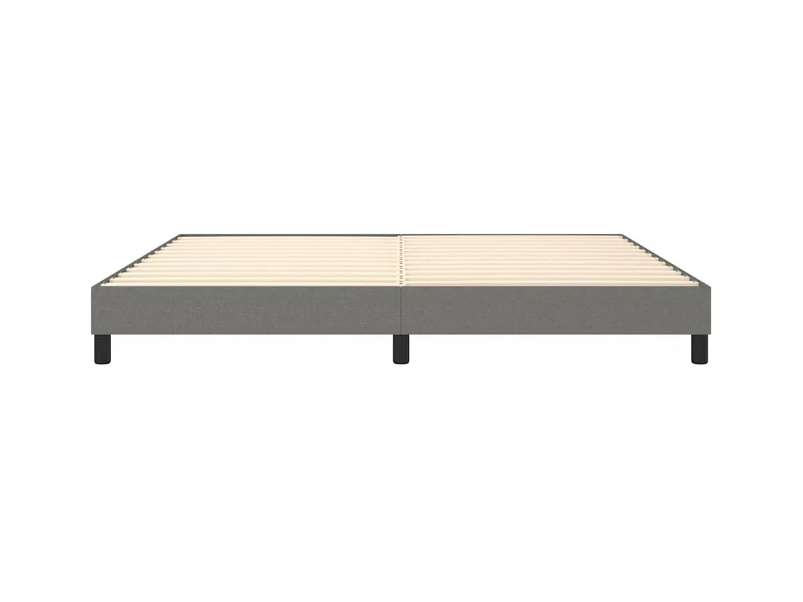 Sommier à lattes de lit Gris foncé 200x200 cm Tissu