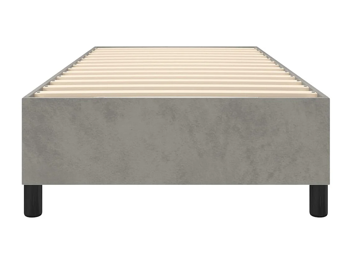 Sommier à lattes de lit Gris clair 90x200 cm Velours