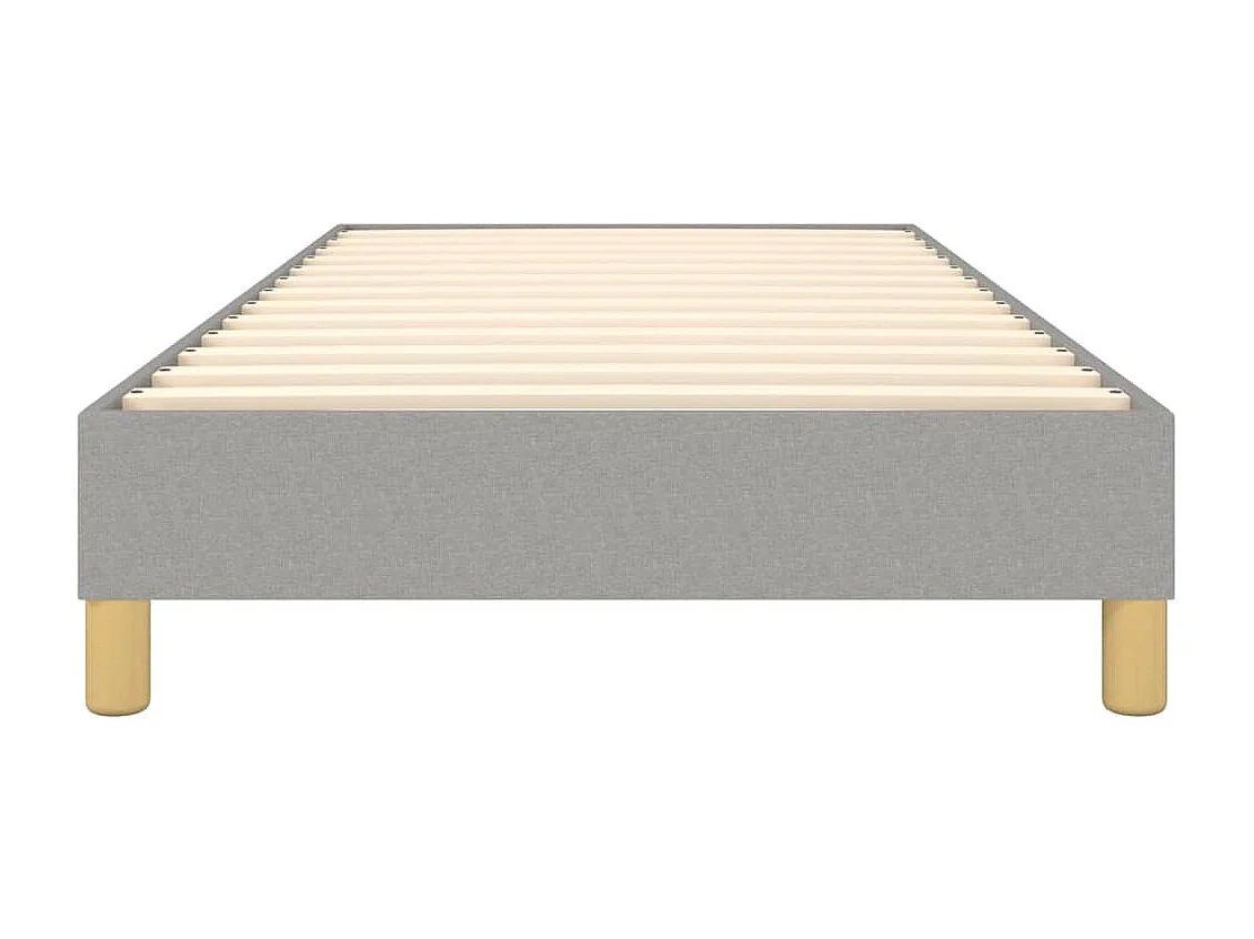 Estrutura de cama com molas 80x200 cm tecido cinza-claro